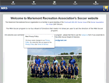 Tablet Screenshot of mariemontsoccer.org